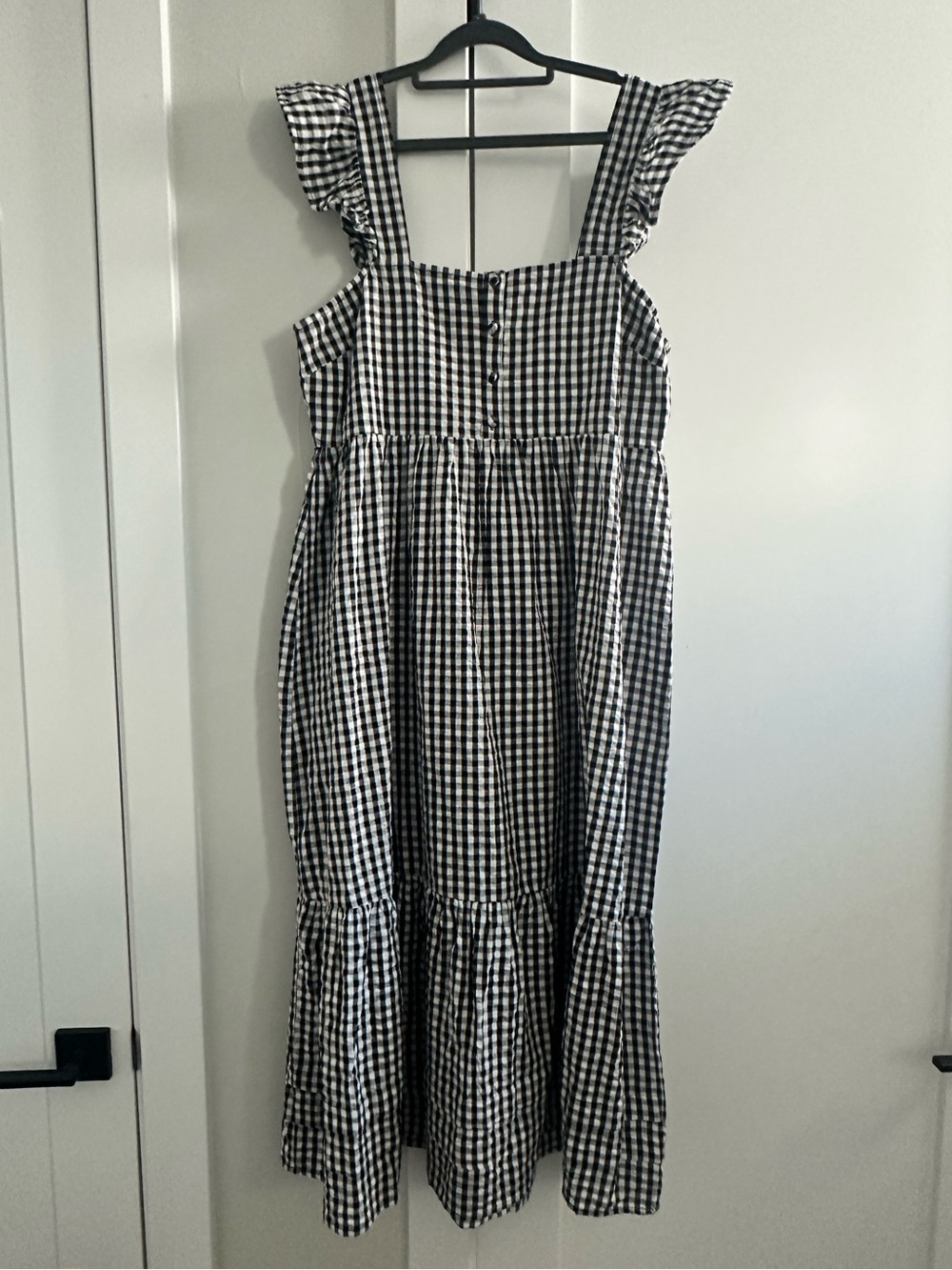 ASOS Black and White Gingham Maxi Dress